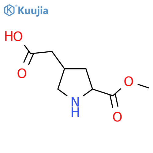 2-(5-(Methoxycarbonyl)pyrrolidin-3-yl)acetic acid structure