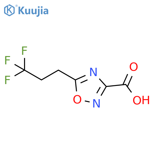 5-(3,3,3-trifluoropropyl)-1,2,4-oxadiazole-3-carboxylic acid structure