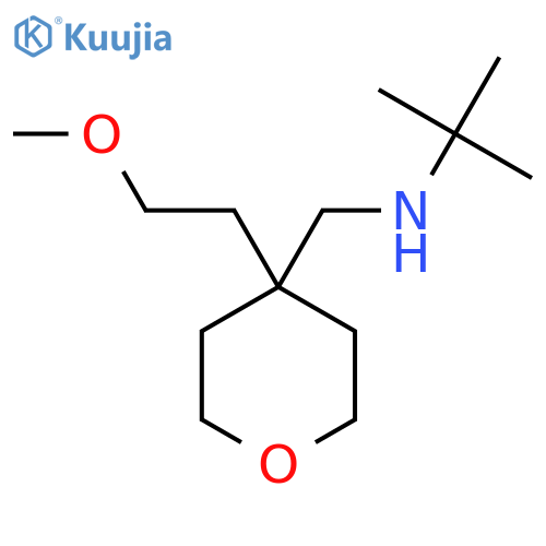 n-((4-(2-Methoxyethyl)tetrahydro-2h-pyran-4-yl)methyl)-2-methylpropan-2-amine structure