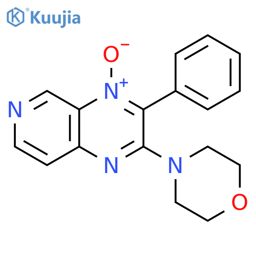 Pyrido[3,4-b]pyrazine, 2-(4-morpholinyl)-3-phenyl-, 4-oxide structure