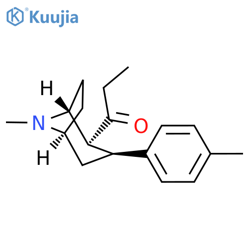 1-Propanone,1-[(1R,2S,3S,5S)-8-methyl-3-(4-methylphenyl)-8-azabicyclo[3.2.1]oct-2-yl]-,rel- structure