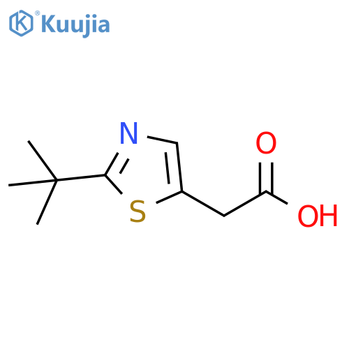 5-Thiazoleacetic acid, 2-(1,1-dimethylethyl)- structure