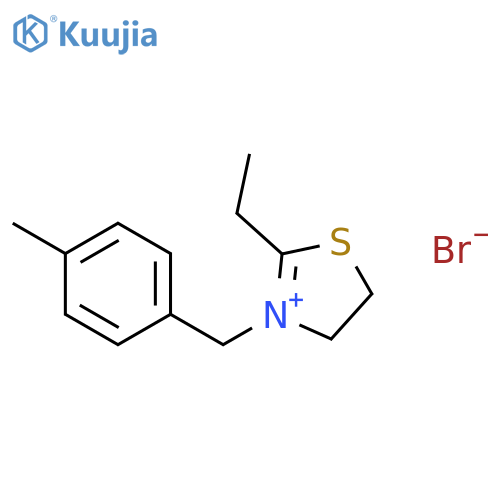 Thiazolium, 2-ethyl-4,5-dihydro-3-[(4-methylphenyl)methyl]-, bromide structure