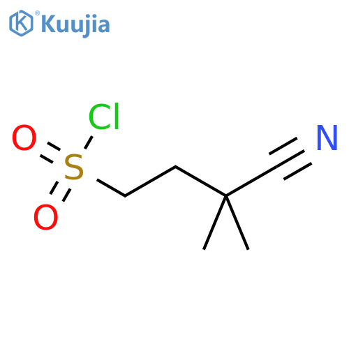 3-cyano-3,3-dimethylpropane-1-sulfonyl chloride structure