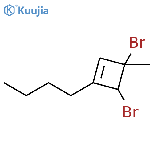 Cyclobutene, 3,4-dibromo-1-butyl-3-methyl- structure