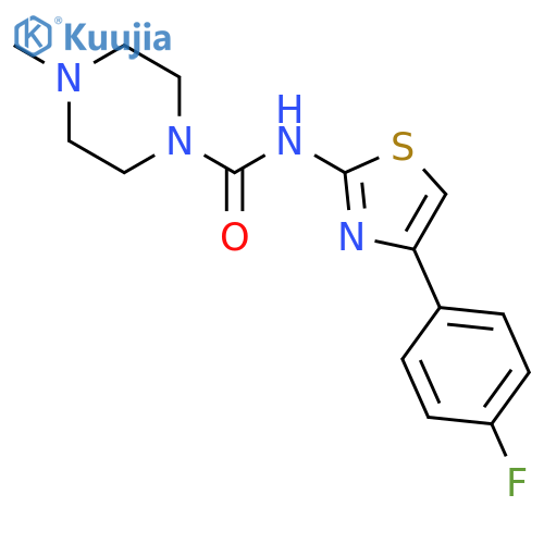 1-Piperazinecarboxamide, N-[4-(4-fluorophenyl)-2-thiazolyl]-4-methyl- structure