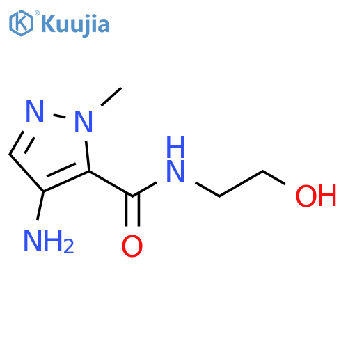 4-Amino-2-methyl-2H-pyrazole-3-carboxylic acid (2-hydroxy-ethyl)-amide structure