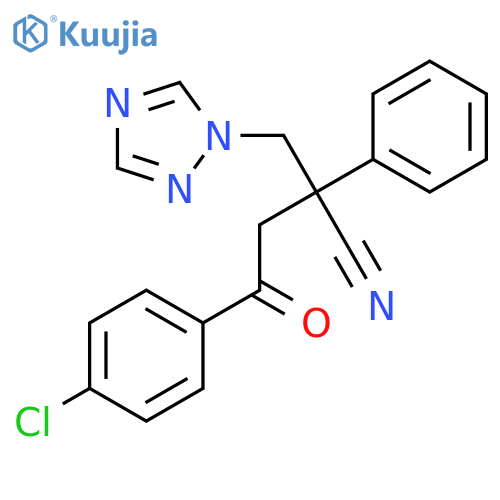 α-2-(4-Chlorophenyl)-2-oxoethyl-α-phenyl-1H-1,2,4-triazole-1-propanenitrile structure