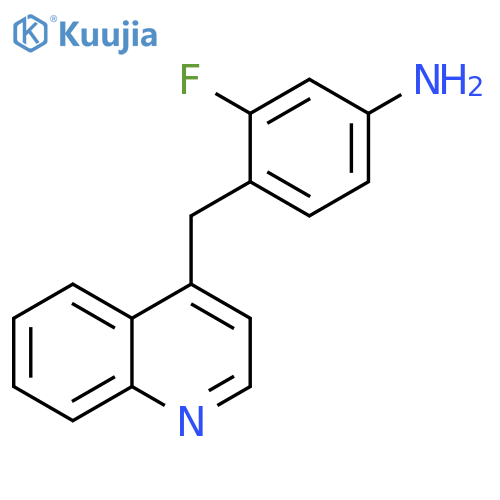 Benzenamine, 3-fluoro-4-(4-quinolinylmethyl)- structure