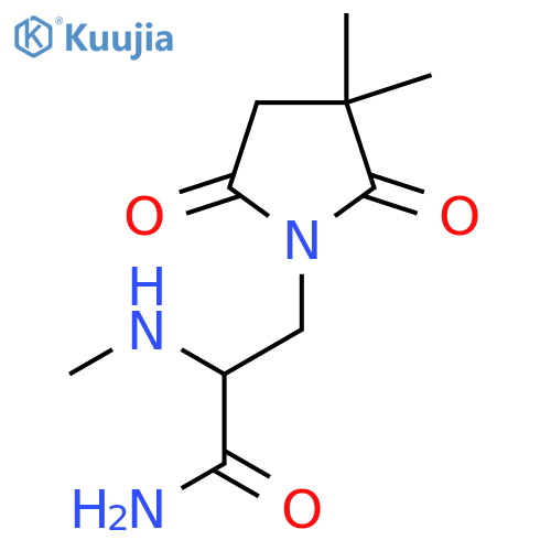 3-(3,3-dimethyl-2,5-dioxopyrrolidin-1-yl)-2-(methylamino)propanamide structure