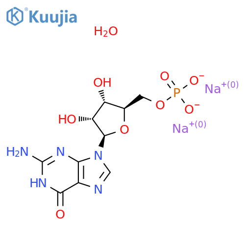 Guanosine 5'-monophosphate disodium salt hydrate structure