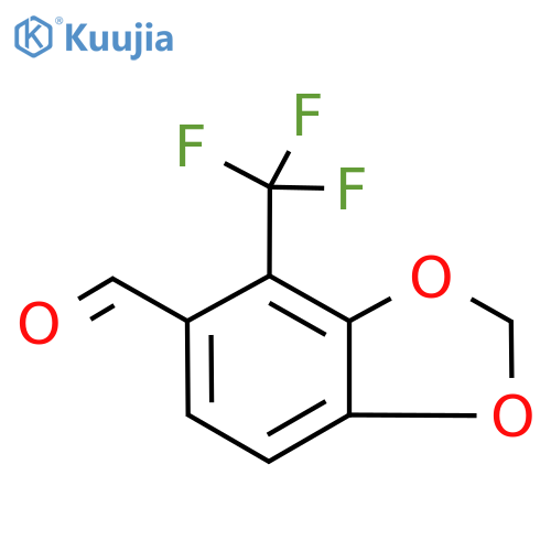 4-(trifluoromethyl)-2H-1,3-benzodioxole-5-carbaldehyde structure