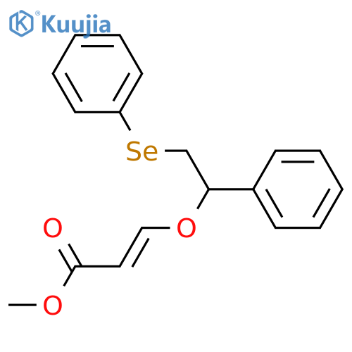 2-Propenoic acid, 3-[1-phenyl-2-(phenylseleno)ethoxy]-, methyl ester structure