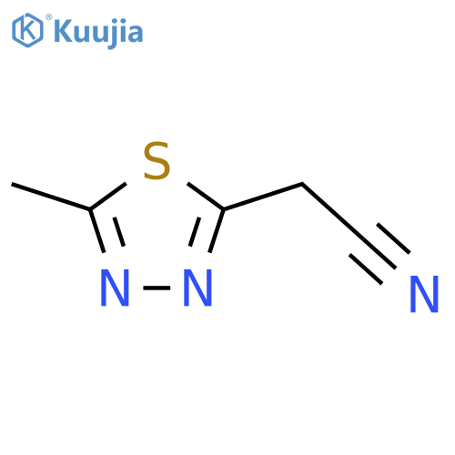 2-(5-Methyl-1,3,4-thiadiazol-2-yl)acetonitrile structure