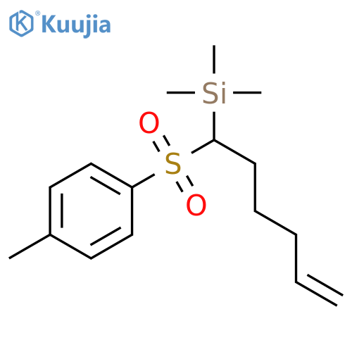 Silane, trimethyl[1-[(4-methylphenyl)sulfonyl]-5-hexenyl]- structure