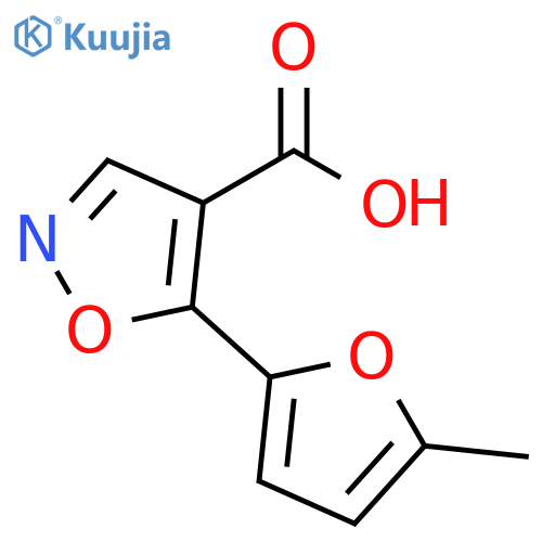 5-(5-methylfuran-2-yl)-1,2-oxazole-4-carboxylic acid structure