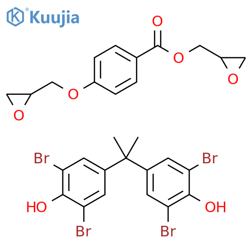Benzoic acid, 4-(oxiranylmethoxy)-, oxiranylmethyl ester, polymer with 4,4'-(1-methylethylidene)bis[2,6-dibromophenol] (9CI) structure