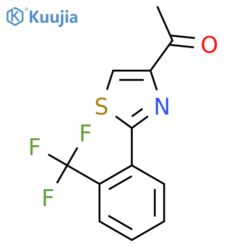 1-[2-(2-Trifluoromethyl-phenyl)-thiazol-4-yl]-ethanone structure