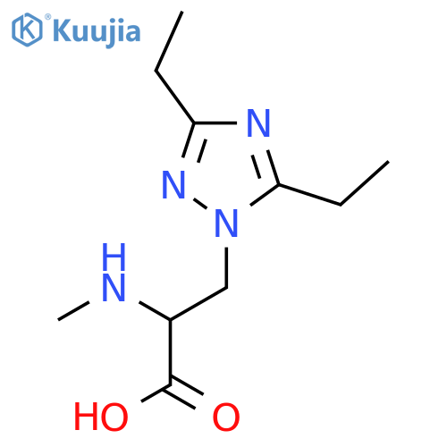 3-(diethyl-1H-1,2,4-triazol-1-yl)-2-(methylamino)propanoic acid structure