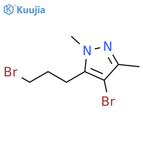 1H-Pyrazole, 4-bromo-5-(3-bromopropyl)-1,3-dimethyl- structure