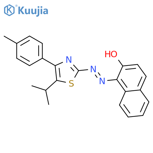 2-Naphthalenol, 1-[[5-(1-methylethyl)-4-(4-methylphenyl)-2-thiazolyl]azo]- structure