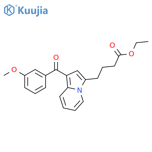 3-Indolizinebutanoic acid, 1-(3-methoxybenzoyl)-, ethyl ester structure