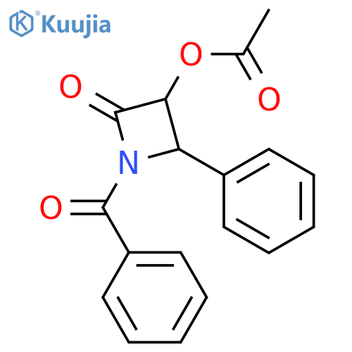 (3R-cis)-3-(Acetyloxy)-1-benzoyl-4-phenyl-2-azetidinone structure