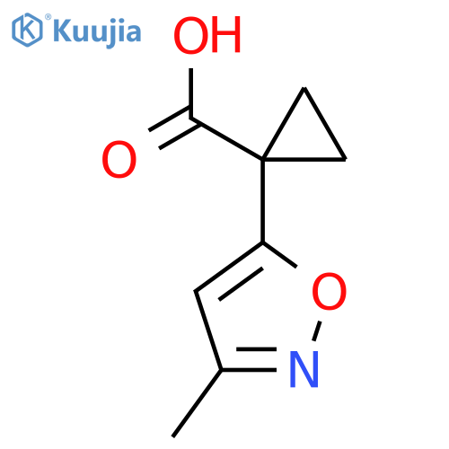 1-(3-Methyl-1,2-oxazol-5-yl)cyclopropane-1-carboxylic acid structure