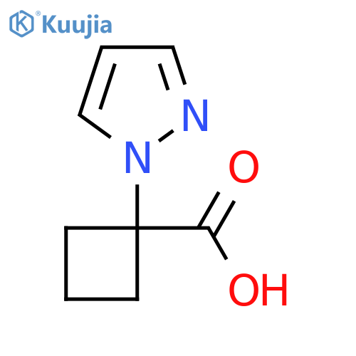 1-(1H-pyrazol-1-yl)cyclobutane-1-carboxylic acid structure