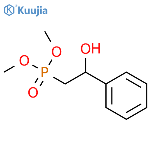Phosphonic acid, (2-hydroxy-2-phenylethyl)-, dimethyl ester structure