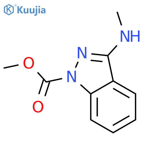 1H-Indazole-1-carboxylicacid, 3-(methylamino)-, methyl ester structure
