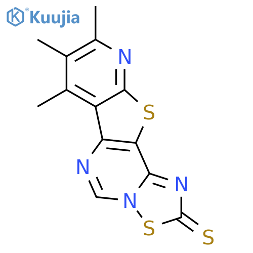 2H-PYRIDO[3',2':4,5]THIENO[2,3-E][1,2,4]THIADIAZOLO[2,3-C]PYRIMIDINE-2-THIONE, 7,8,9-TRIMETHYL- structure