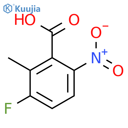 Benzoic acid, 3-fluoro-2-methyl-6-nitro- structure