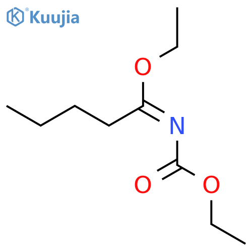 Pentanimidic acid, N-(ethoxycarbonyl)-, ethyl ester, (E)- structure