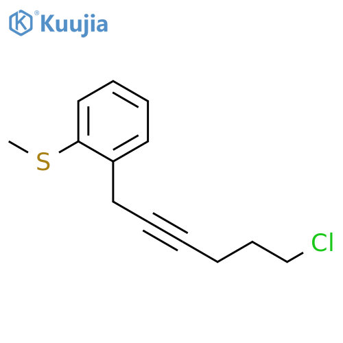 Benzene, 1-(6-chloro-2-hexyn-1-yl)-2-(methylthio)- structure