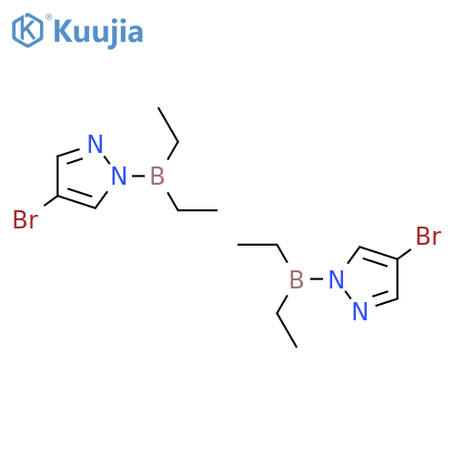 Boron, bis[m-(4-bromo-1H-pyrazolato-N1:N2)]tetraethyldi-(9CI) structure