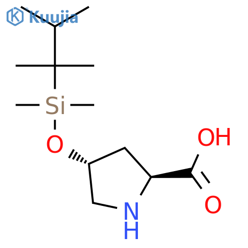 L-Proline, 4-[[dimethyl(1,1,2-trimethylpropyl)silyl]oxy]-, trans- structure