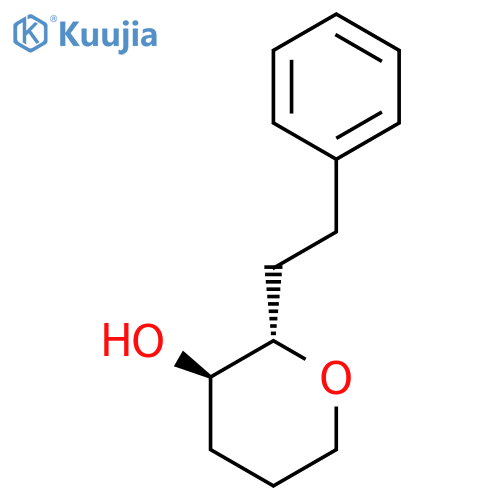 2H-Pyran-3-ol, tetrahydro-2-(2-phenylethyl)-, (2S-trans)- structure