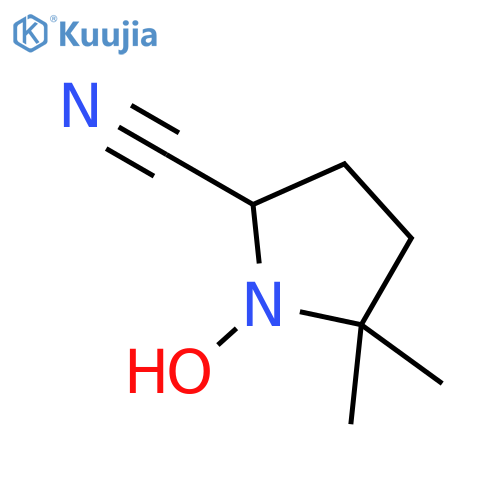 2-Pyrrolidinecarbonitrile, 1-hydroxy-5,5-dimethyl-, (±)- structure