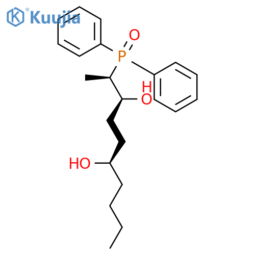 3,6-Decanediol, 2-(diphenylphosphinyl)-, (2R*,3S*,6R*)-(±)- structure