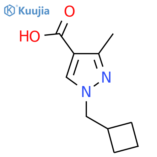 1-(Cyclobutylmethyl)-3-methyl-1h-pyrazole-4-carboxylic acid structure