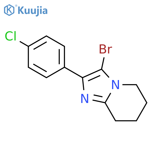 Imidazo[1,2-a]pyridine, 3-bromo-2-(4-chlorophenyl)-5,6,7,8-tetrahydro- structure