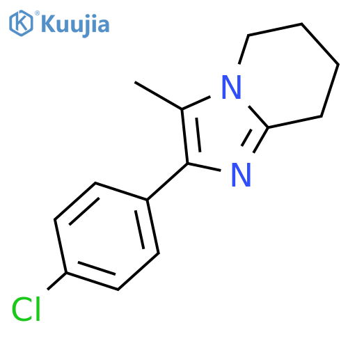 Imidazo[1,2-a]pyridine, 2-(4-chlorophenyl)-5,6,7,8-tetrahydro-3-methyl- structure