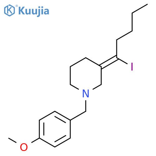 Piperidine, 3-(1-iodopentylidene)-1-[(4-methoxyphenyl)methyl]-, (E)- structure