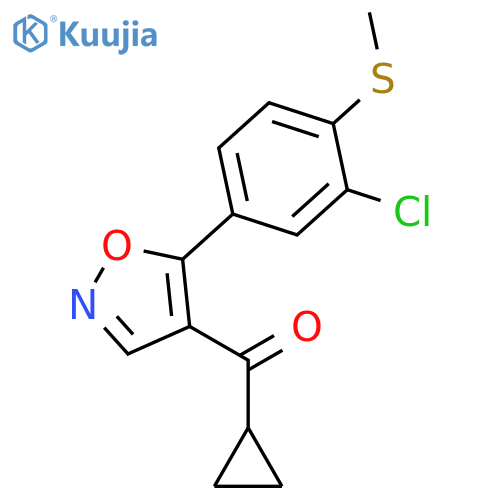 Methanone, [5-[3-chloro-4-(methylthio)phenyl]-4-isoxazolyl]cyclopropyl- structure