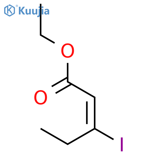 2-Pentenoic acid, 3-iodo-, ethyl ester, (E)- structure