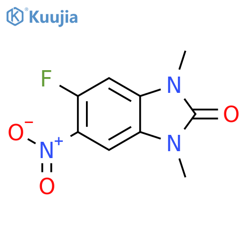 5-fluoro-1,3-dimethyl-6-nitro-2,3-dihydro-1H-1,3-benzodiazol-2-one structure