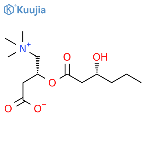 1-Propanaminium, 3-carboxy-2-[[(3R)-3-hydroxy-1-oxohexyl]oxy]-N,N,N-trimethyl-, inner salt, (2R)- structure