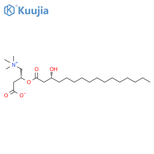 1-Propanaminium, 3-carboxy-2-[[(3R)-3-hydroxy-1-oxohexadecyl]oxy]-N,N,N-trimethyl-, inner salt, (2R)- structure