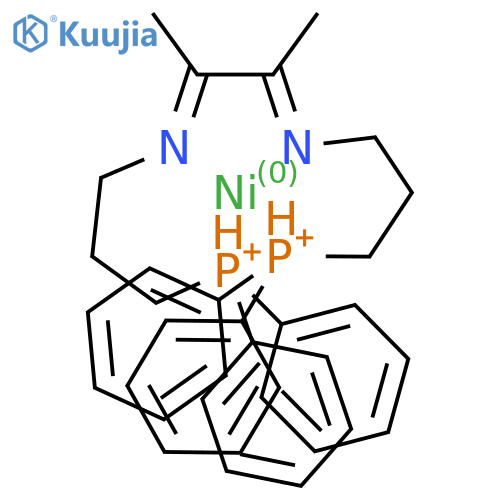 Nickel, [N,N'-(1,2-dimethyl-1,2-ethanediylidene)bis[3-(diphenylphosphino-|EP)-1-propanamine-|EN]]- structure